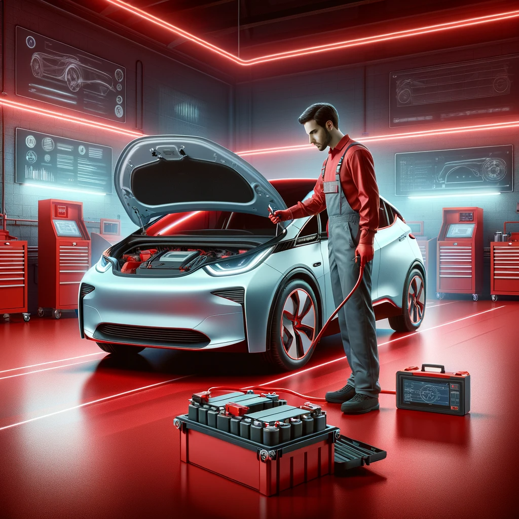 Mechanic in Levin carrying out hybrid battery replacement.