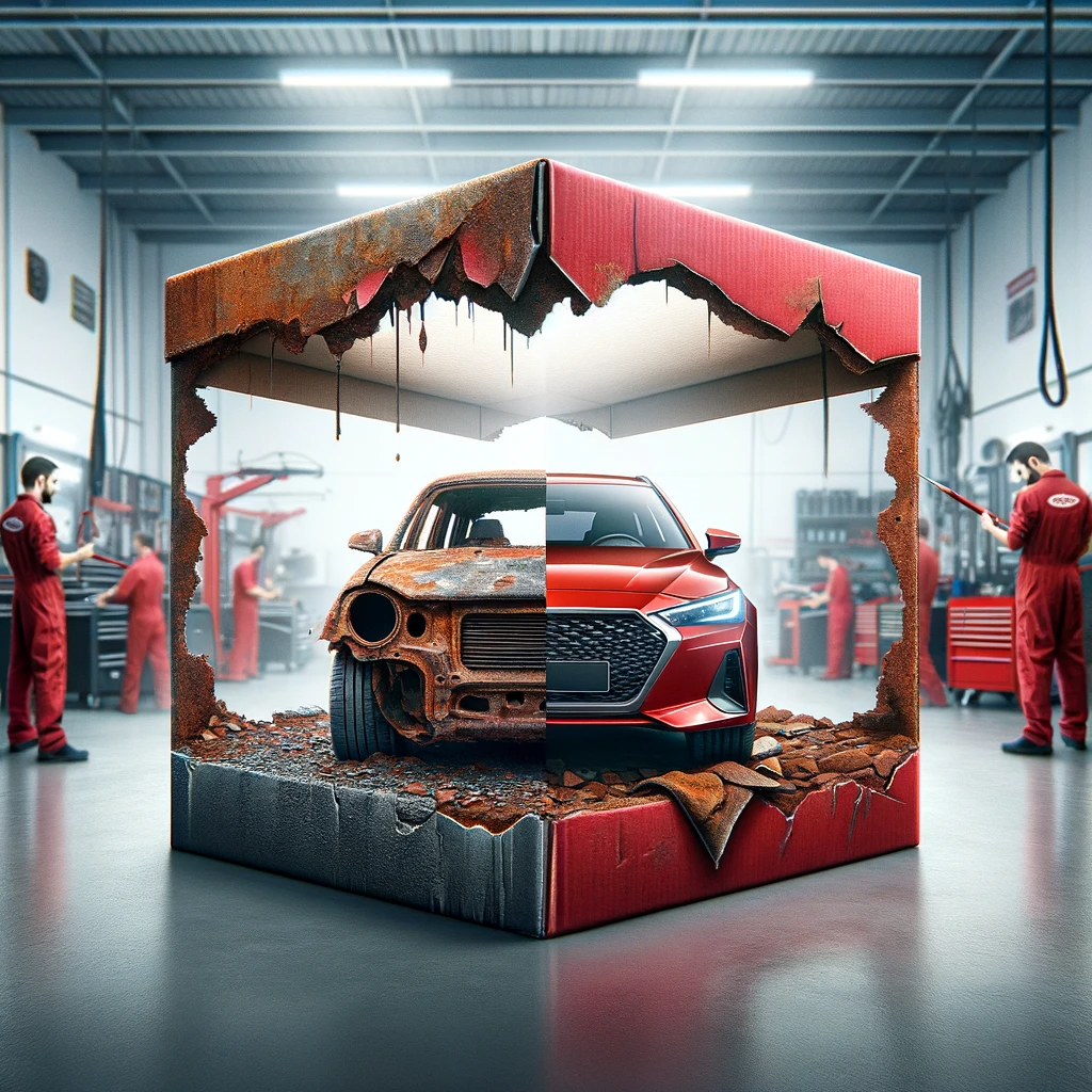Mechanic in Levin carrying out wof rust repair in Levin at Levin cars.